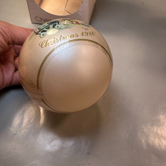 Schmid Berta Hummel Parade Toyland Glass Ornament Christmas 1980 Vintage Decor - Picture 8 of 10